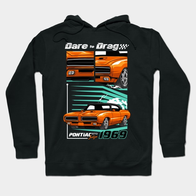 Retro V8 Judge Car Hoodie by milatees